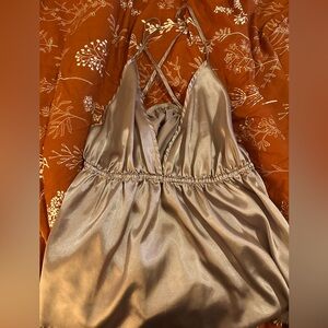 SHEIN Curve Satin Blouse in Mauve